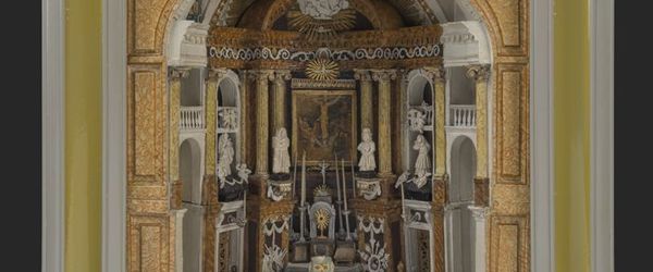 Diorama van het koor van de H. Rosaliakerk