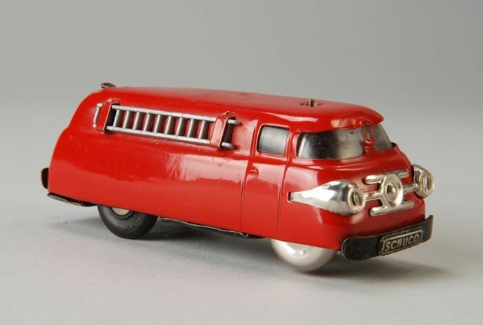 delicatesse vangst Peuter Collectiestuk: Rode Schuco brandweerauto met geleidewiel, model Varianto  3047 | Museum Rotterdam