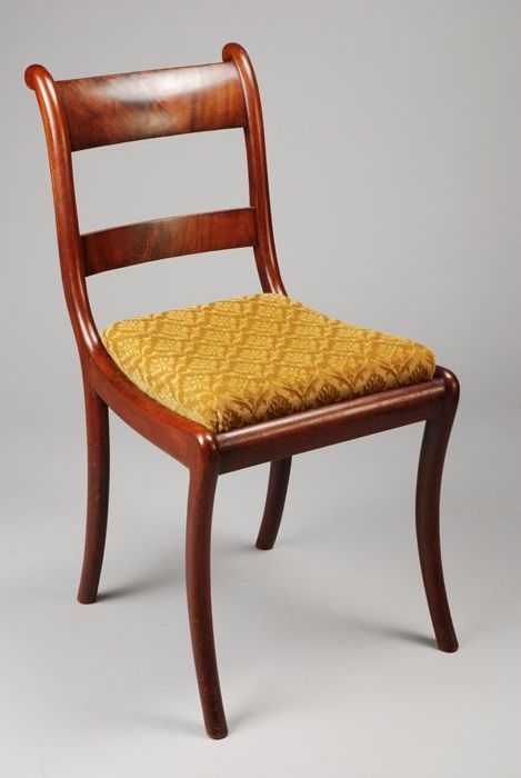 regelmatig Andere plaatsen Ga door Collectiestuk: Mahoniehouten Biedermeier stoel | Museum Rotterdam
