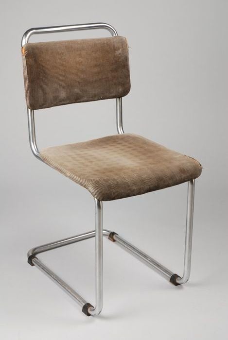 bladzijde Moreel onderwijs patroon Collectiestuk: Gispen stoel van vernikkeld buizenframe uit één stuk |  Museum Rotterdam